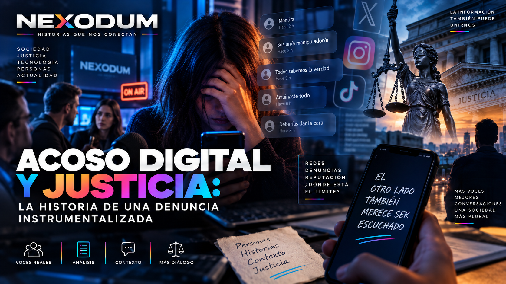 Acoso digital y justicia: el relato detrás de una denuncia presuntamente instrumentalizada